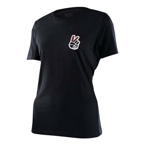 TLD PEACE OUT WMNS TEE BLACK HEATHER