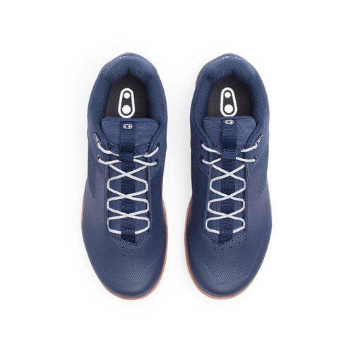 CB SHOES STAMP LACE NAVY / SILVER FLAT