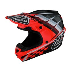 TLD SE4 POLY HELMET WARPED GLO RED XLG