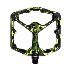 CRANKBROTHERS PEDAL STAMP 7 LARGE LTD EDITION SPLATTER GREEN