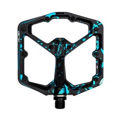 CRANKBROTHERS PEDAL STAMP 7 LARGE LTD EDITION SPLATTER BLUE