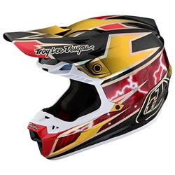 TLD SE5 CARBON HELMET LIGHTNING GOLD MED