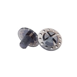 TLD SE4 VISOR SCREW SET SIDE TRANSLUCENT BLACK PLASTIC 2 PACK / PAIR