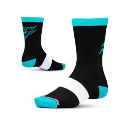 RIDE CONCEPTS YOUTH SOCK RIDE EVERY DAY BLACK / AQUA Y-OSFA
