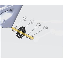FORBIDDEN SPARE E-BIKE DRUID E 18T STEEL IDLER PULLEY KIT