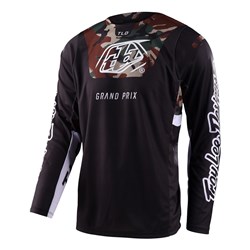 TLD GP PRO JERSEY BLENDS CAMO BLACK / GREEN SML