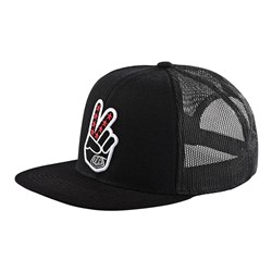 TLD PEACE OUT TRUCKER HAT BLACK OSFA