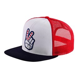 TLD PEACE OUT TRUCKER HAT RED / WHITE OSFA