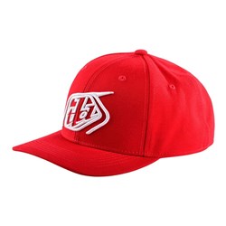 TLD 23 CROP CURVE HAT RED / WHITE OSFA
