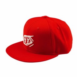 TLD 26.1 FLAT BILL SNAP HAT BADGE TEAM RED OSFA