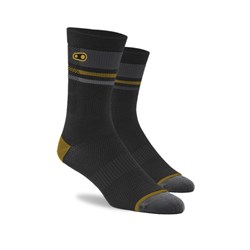 CRANKBROTHERS SOCK ICON MTB SOCK BLACK / GOLD / G SML /MED