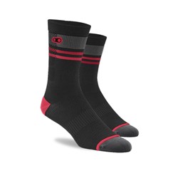 CRANKBROTHERS SOCK ICON MTB SOCK BLACK / RED / GR SML /MED