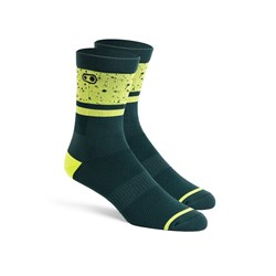 CRANKBROTHERS SOCK ICON SPLATTER BLACK / LIME SML / MED