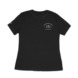 CRANKBROTHERS WMNS TEE 25TH ANNIVERSARY BLACK W-XLG