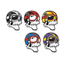 TLD SKULLY STICKER ASSORTED 5" 25 PACK