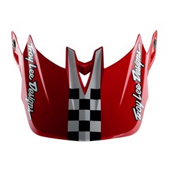 TLD 25.1 D4 VISOR FIFTY-50 WHITE / RED OSFA