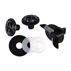 TLD 24.2 SE4 VISOR SCREW SET POLY / GP SOLID BLACK
