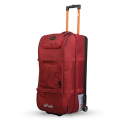ALBEK TRAVEL BAG LONG HAUL CHECKED BURGUNDY