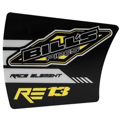 BILLS ACCESSORIES RE 13 END TIP STICKER DECAL (LEFT SIDE)
