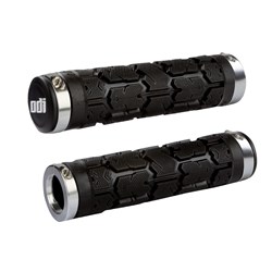 ODI MTB ROGUE LOCK ON GRIP BLACK / SILVER CLAMPS