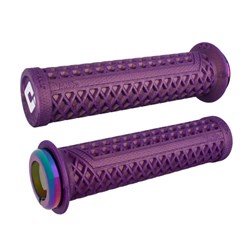 ODI MTB BMX VANS LOCK ON GRIP V2.1 WHT / IRID PURPLE W/ OIL SLICK