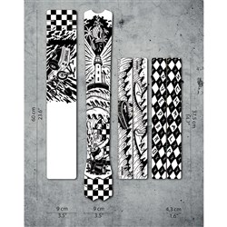 DYEDBRO FRAME PROTECTION WRAP SURFS UP BLACK GLOSS