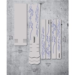 DYEDBRO FRAME PROTECTION WRAP E-MTB LIGHTNING BLUE