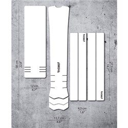 DYEDBRO FRAME PROTECTION WRAP E-MTB CLEAR MATT WHITE