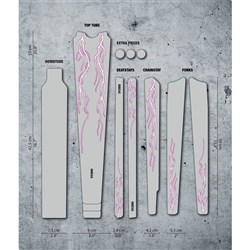 DYEDBRO FRAME PROTECTION WRAP GRAVEL LIGHTNING PINK
