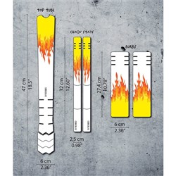 DYEDBRO FRAME PROTECTION WRAP FLAMES KIDS