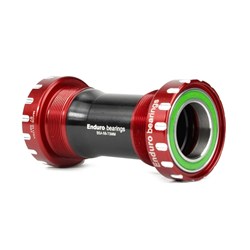 ENDURO BKS-02348 STAINLESS ANGULAR ITALIAN THREADED BB SHIMANO - RED