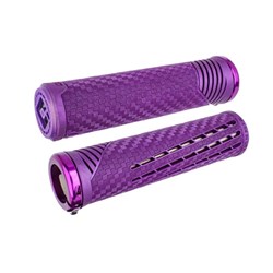 ODI MTB BMX CF LOCK ON GRIP V2.1 135MM PURPLE / PEARL W/ PURPLE CLAMP