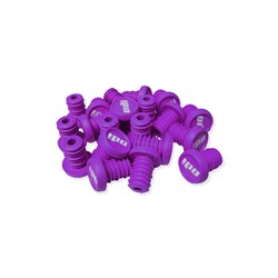 ODI BMX REFILL PACK - 20 PUSH IN PLUGS PURPLE - WHITE LOGO