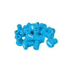 ODI SCOOTER REFILL PACK - 20 PUSH IN PLUGS CYAN - WHITE LOGO