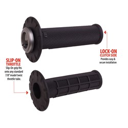 ODI MX UNIVERSAL HALF WAFFLE  LOCK ON GRIP BLACK