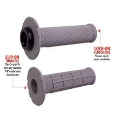 ODI MX UNIVERSAL HALF WAFFLE  LOCK ON GRIP GREY (SOFT)