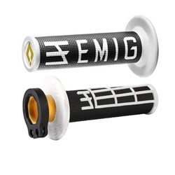 ODI MX V2 EMIG LOCK ON GRIP BLACK/WHITE 2T / 4T