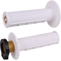 ODI MX HALF WAFFLE LOCK ON GRIP WHITE (SOFT) 2T / 4T