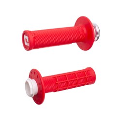 ODI MX MICRO-X HALF WAFFLE  LOCK ON GRIP RED - 2T / 4T