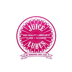 JUICE LUBES STICKER DISK LOGO 10 CM X 9.3CM WHITE/PINK