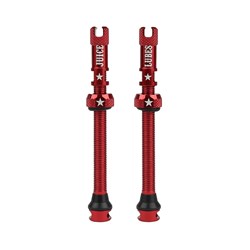 JUICE LUBES TUBELESS VALVES   RED 65MM