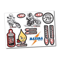 MAXIMA DECAL SHEET VINTAGE 8.5" X 6"