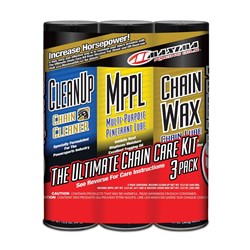 MAXIMA CHAIN WAX COMBO KIT SPRAY 3-PACK (BOX QTY 4)