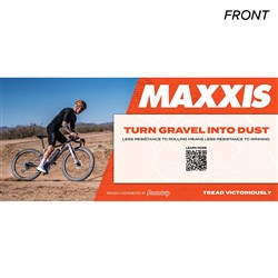 MAXXIS IN-STORE SIGNAGE HYPR-X TURN GRAVEL INTO DUST (L) 900MM X (H) 400MM POP