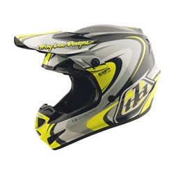 TLD 25.2 SE4 GP PRO HELMET CROSSOVER GREY / FLO YELLOW LGE SAMPLE