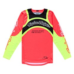 TLD 25.2 GP PRO JERSEY SWERVE INFRA RED / FLO YELLOW LGE SAMPLE