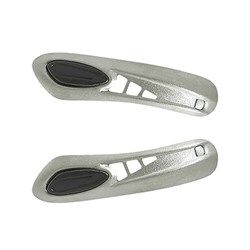 FORMA SPARE TOE SLIDER STAINLESS STEEL VENTED (PAIR) SILVER