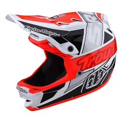 TLD D4 AS COMPOSITE HELMET MIPS TEAM SRAM WHITE / GLO RED **  PAINT BLEMISH ** XLG / 2XL