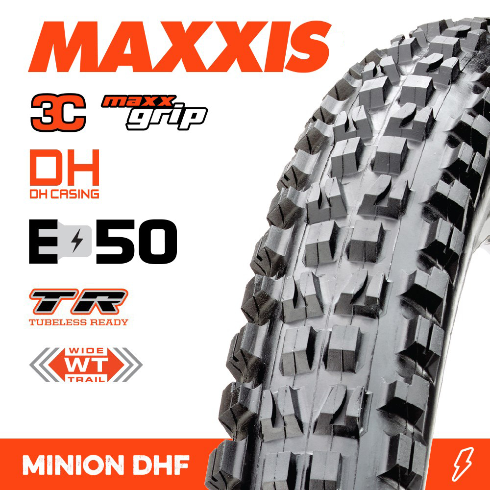 MINION DHF (DH) E50 Downhill Reifen – 29x2.50 WT, Tubeless Ready, 3C MaxxGrip Für Maximalen Halt