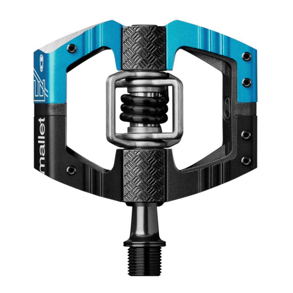 16080 CRANKBROTHERS PEDAL MALLET E LONG SPINDLE BLACK & BLUE BOD Distributed by Lusty